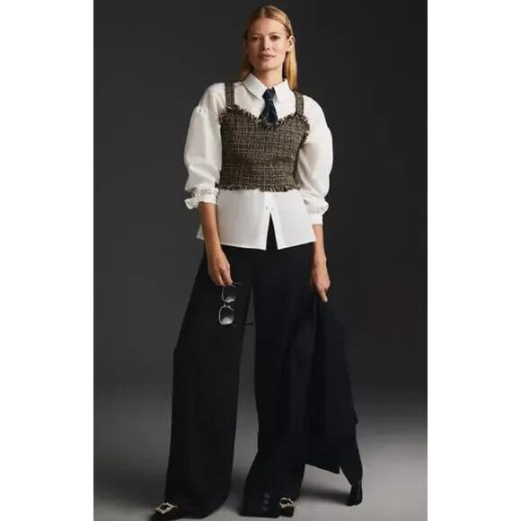 Anthropologie Mare Mare Tweed Crop Top - Picture 2 of 4